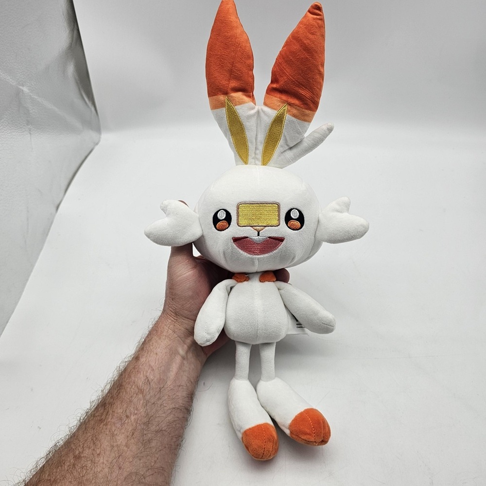 Pokemon Scorbunny Plush Stuffed Toy Medium White Orange Bunny 2022 Cute Soft‎